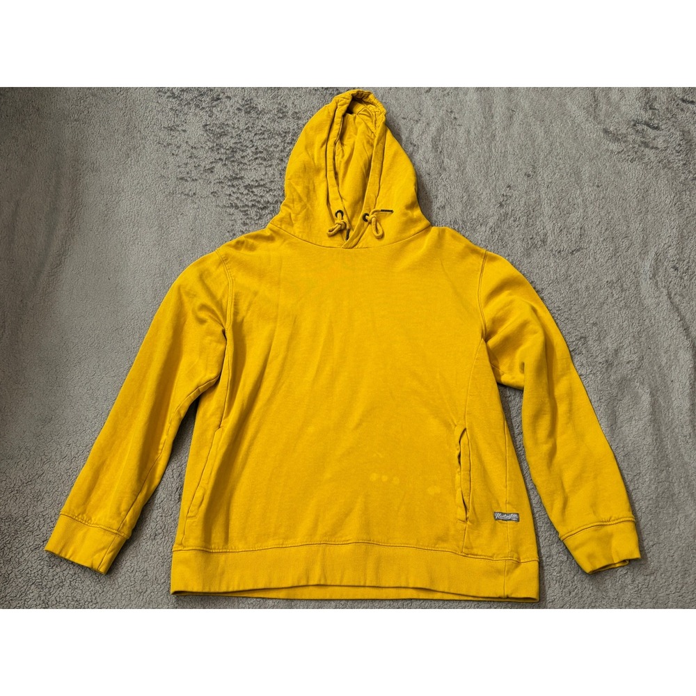 Huntington Mens Mustard Yellow Organic Cotton Hoodie Sweatshirt Large HF9J77GOL